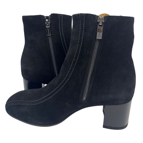 La Canadienne Jewel Ankle Boot 7" Women 5M Black Suede Zipper Waterproof Square - Picture 1 of 8